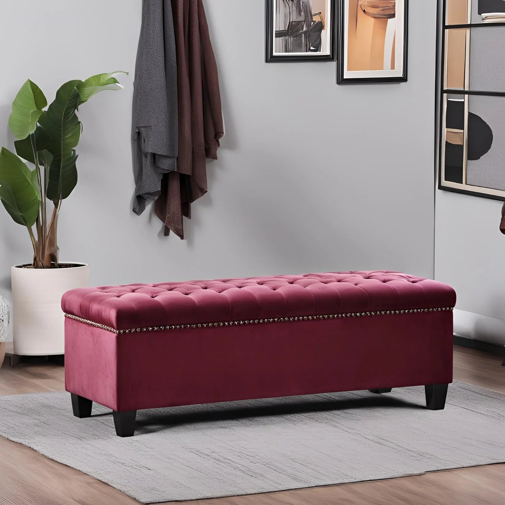Cozy Corner Wooden Bench - Ottoman - CRUZ INTERNATIONAL - Furniture Store